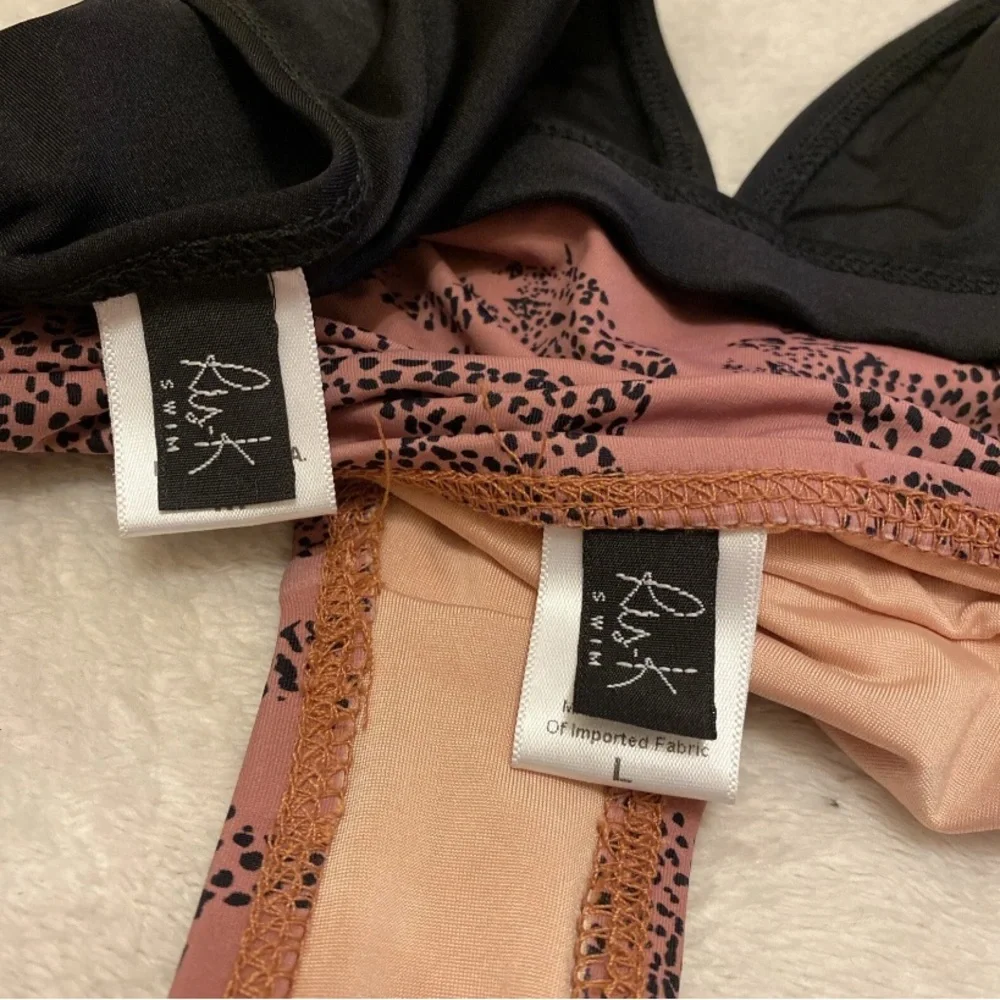Chic Black and Brown Leopard Bikini Set